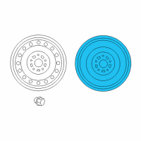 OEM 2008 Scion xB Wheel, Spare Diagram - 42611-12B30