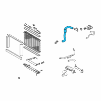 OEM 2004 Lexus SC430 Hose, Radiator, NO.2 Diagram - 16572-50130