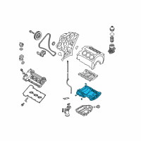 OEM 2017 Hyundai Santa Fe Pan Assembly-Engine Oil, Upper Diagram - 21520-3C153