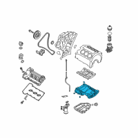 OEM 2019 Hyundai Santa Fe XL Pan Assembly-Engine Oil, Upper Diagram - 21520-3C153