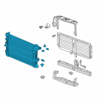 OEM 2021 Chevrolet Equinox Engine Radiator Assembly Diagram - 84448454