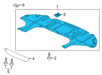 OEM GMC Underbody Shield Diagram - 84753910