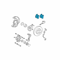 OEM 2004 Toyota Matrix Front Pads Diagram - 04465-02070