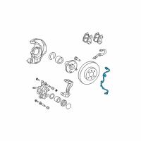 OEM 2003 Toyota Matrix Front Speed Sensor Diagram - 89542-02050