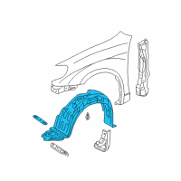 OEM 2007 Toyota Corolla Fender Liner Diagram - 53876-02090