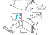 OEM 2021 Hyundai Elantra Hose Assembly-Radiator, UPR Diagram - 25414-AA400