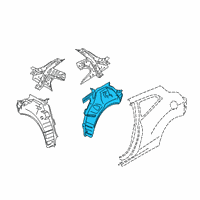 OEM 2021 Hyundai Veloster N Panel Assembly-Quarter Inner Lower, LH Diagram - 71610-J3000