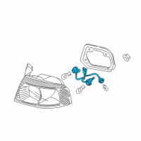 OEM 2003 Kia Optima Bulb Holder & Wiring Assembly Diagram - 924563C120
