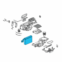 OEM 2003 Saturn Ion Evaporator Core Diagram - 15930425