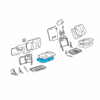 OEM 2007 Hummer H2 Pad, Rear Seat Cushion Diagram - 88942801