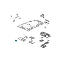 OEM Honda Fit Holder, Sunvisor *NH556L* (GRAY) Diagram - 88217-TF0-003ZD