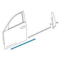 OEM 2016 Cadillac CT6 Side Molding Diagram - 23409491