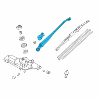 OEM 2006 Honda Insight Arm, Rear Wiper Diagram - 76722-S3Y-A02