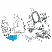 OEM 2015 Chevrolet SS Seat Cushion Pad Diagram - 92274638