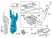 OEM 2021 Lexus ES300h Timing Belt Cover Diagram - 1131025030