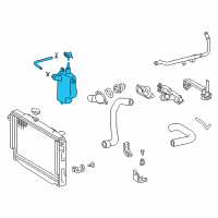 OEM 1998 Lexus LX470 Tank Assy, Radiator Reserve Diagram - 16470-50100