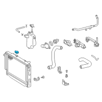 OEM 2003 Lexus LX470 Cap Sub-Assy, Radiator Diagram - 16401-67150