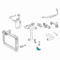 OEM 2004 Toyota Land Cruiser Radiator Assembly Lower Bracket Diagram - 16582-50010