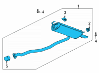 OEM Buick Encore GX Muffler & Pipe Diagram - 60004311