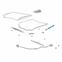 OEM 2003 Hyundai XG350 LIFTER-Hood, RH Diagram - 81162-39010--DS