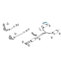 OEM 2016 Lincoln MKS Muffler & Pipe Hanger Diagram - 8G1Z-5A205-B