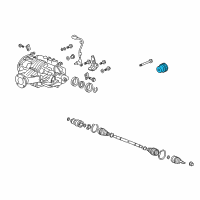 OEM Acura MDX Mounting Rubber, Left Rear Differential Diagram - 50740-STX-A51