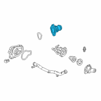 OEM 2000 Honda Accord Cover Set, Water Diagram - 19360-PAA-505