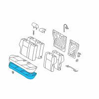 OEM 2011 Toyota Corolla Seat Cushion Pad Diagram - 71503-12190