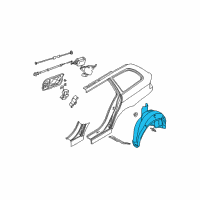 OEM 2001 BMW 540i Cover, Wheel Housing, Rear Left Diagram - 51-71-8-192-781