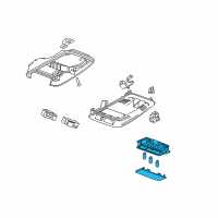 OEM Chevrolet Cruze Reading Lamp Assembly Diagram - 84141735