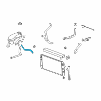 OEM Oldsmobile Radiator SURGE TANK Inlet Hose Diagram - 22602412