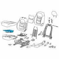 OEM Chevrolet Volt Seat Cushion Heater Diagram - 84369836