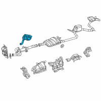 OEM 2019 Chrysler Pacifica Exhaust And Catalytic Converter Diagram - 68235531AG