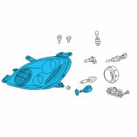 OEM 2003 Lexus SC430 Headlamp Unit Assembly, Right Diagram - 81130-24100