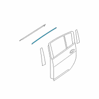OEM 2021 Nissan Leaf Moulding-Rear Door Sash, Front RH Diagram - 82282-4NP0A