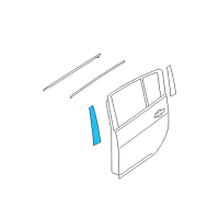 OEM 2019 Nissan Leaf Cover-Rear Door Sash, LH Diagram - 822D3-3NF0A