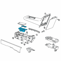 OEM Cadillac Holder Asm-Rear Floor Console Cup Diagram - 22974173