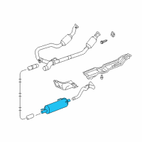 OEM 2005 Dodge Ram 1500 MUFFLER-Exhaust Diagram - 55366752AB