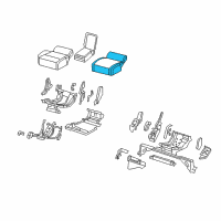 OEM 2010 Jeep Commander Seat Cushion Foam Diagram - 5183653AA