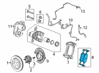 OEM 2022 Cadillac CT4 Brake Pads Diagram - 84945156