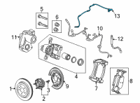 OEM 2021 Cadillac CT4 Rear Speed Sensor Diagram - 84760094