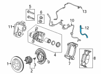 OEM 2022 Cadillac CT5 Brake Hose Diagram - 84829314