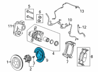OEM 2018 Chevrolet Camaro Backing Plate Diagram - 92274271