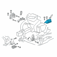 OEM Cadillac XT6 Side Transmission Mount Diagram - 84382027