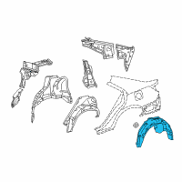OEM 2016 Toyota Camry Wheelhouse Liner Diagram - 65638-06160