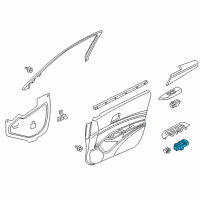 OEM 2016 Acura ILX Switch Assembly, Power Window Master Diagram - 35750-TX6-A21