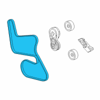 OEM 2005 Pontiac Montana Belt-Water Pump & A/C Compressor & Generator & P/S Pump Diagram - 12587999