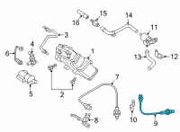 OEM Kia K900 Oxygen Sensor Assembly Diagram - 392103L500