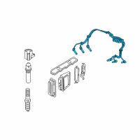 OEM Lincoln Aviator Plug Wire Set Diagram - 3C5Z-9D930-AA