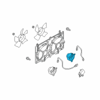 OEM Infiniti M45 Motor Assy-Fan Diagram - 21487-EH10B